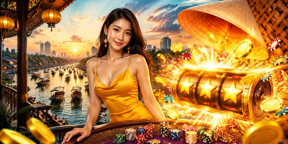 Trò chơi slot lấy cảm hứng từ văn hóa Mekong với nón lá