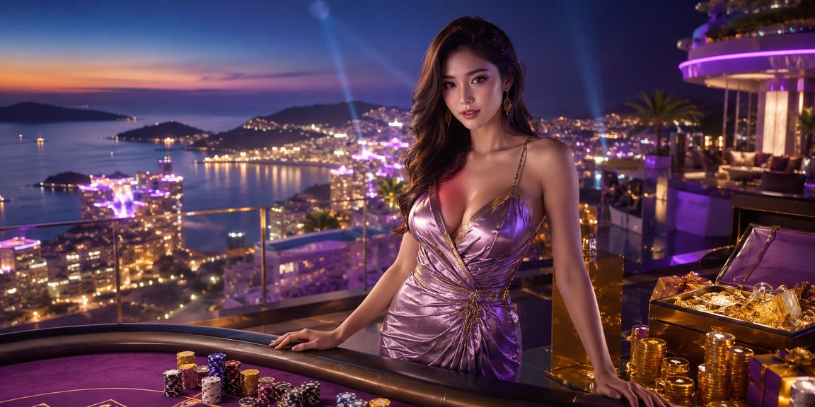 Cảnh đêm Phú Quốc với bảng hiệu neon sáng rực gợi lên không khí cá cược sôi động